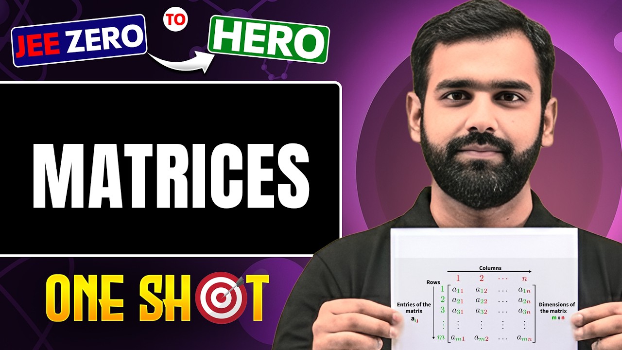 MATRICES Class 12 | Complete JEE Maths One Shot in Pure English - YouTube