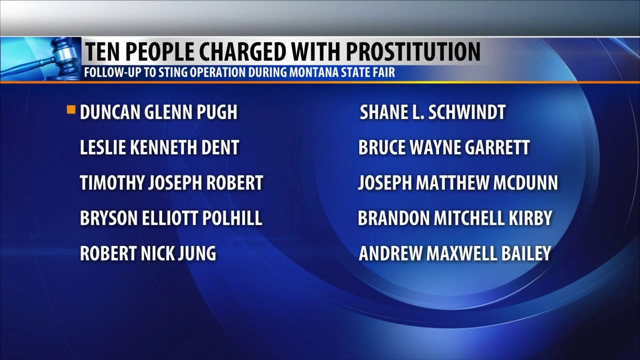10 facing prostitution charge in Montana