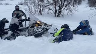 Поездка на снегоходах из Кемерово в п.Центральный 29.01.21 на снегоходах SKI-DOO, LYNX, POLARIS