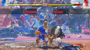 STREET FIGHTER V Oro buff setup vs1 empty jump low cross for delay rise