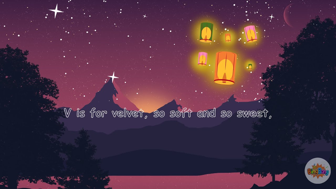 BingBang | Alphabet V Bedtime | Velvet V Dreams | Sleep & Nap Lullaby | Kids TV