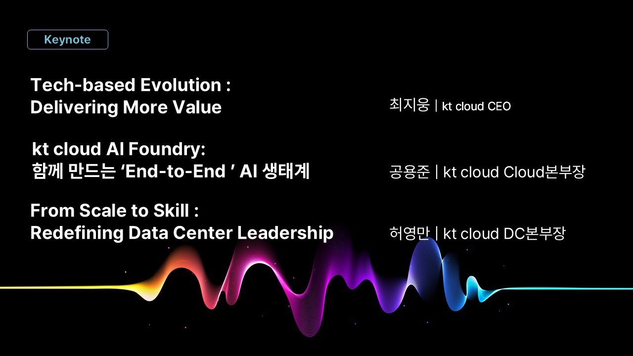 Keynote1_최지웅 CEO, 공용준 Cloud본부장, 허영만 DC본부장
