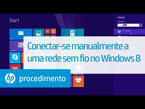 Conectar-se manualmente a uma rede sem fio no Windows 8