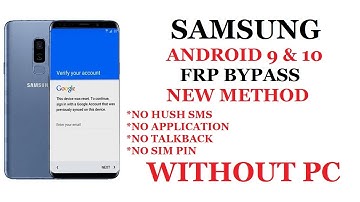 SAMSUNG ANDROID 9 & 10 FRP BYPASS / REMOVE GOOGLE LOCK NEW METHOD