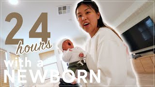 24 HOURS WITH A NEWBORN | 4 week Preemie baby