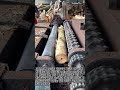 원목 겉껍질 벗기는 자동 박피기 작업 과정 #craft #machine #woodworking #sawmill #peeling
