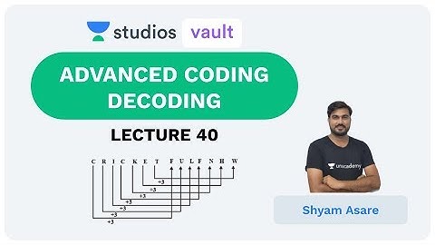L40: Advanced Coding-Decoding I Complete Reasoning for Mains (Banking) I Shyam Asare