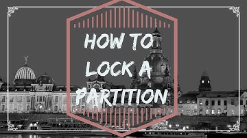 How to lock any partition in pc.Part 1