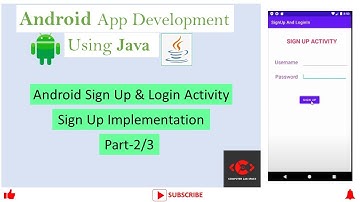 Android Signup & Login Actvity-2/3 | Android App Development | Android studio tutorial | VTU MAD Lab