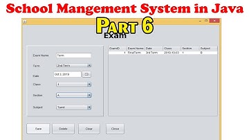 School Management System Step by Step in Java Part 6