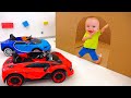 يلعب فلاد ونيكي مع سيارات لعبة - مجموعة فيديوهات سيارات للأطفال
