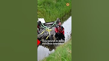 Auto belandt op zijn kop in een sloot, vrouw overleden | Ongeluk