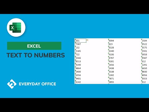 Convert Text back to Numbers in Excel