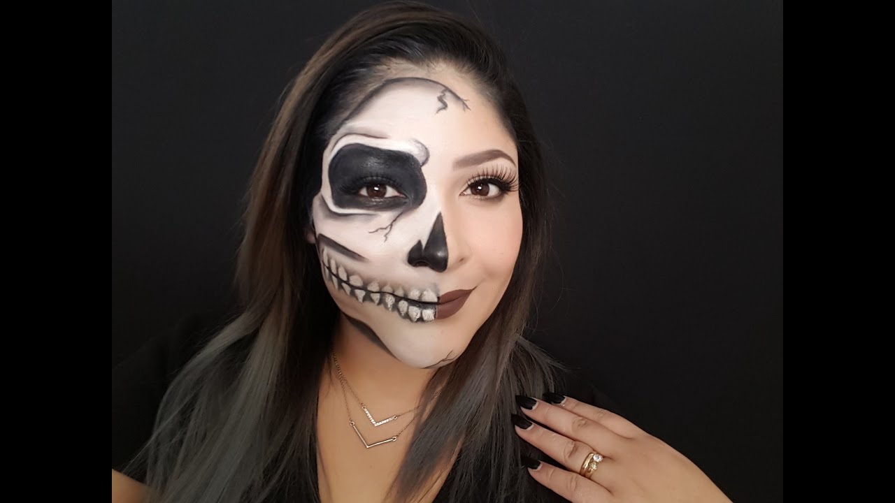 Aspirar mimar galón Maquillaje de calavera para halloween o día de muertos - YouTube