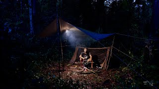 Solo Adventure Sleep Overnight បោះតង់នៅស្ទឹងតូច