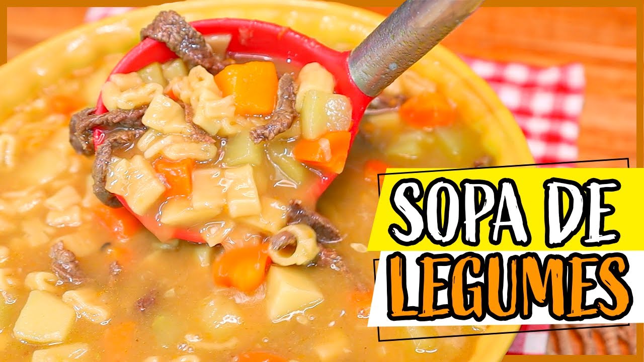 SOPA DE LEGUMES COM CARNE PARA ESQUENTAR I Receitas de Pai