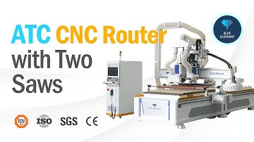 CNC Machining Center with Disc Type Tool Changer + Two Saws Machining Center