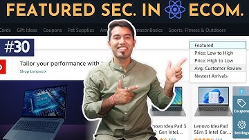 React Ecommerce Website #30:  Amazon Like Sorting Products in React 🔥 P-2