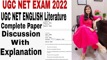 UGC NET English Literature Question Paper 2022 | Complete Paper Discussion | #ugcnet2022 #ugcnetexam