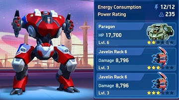 mech arena paragon javelin rack 6 | mech arena gameplay | mech arena