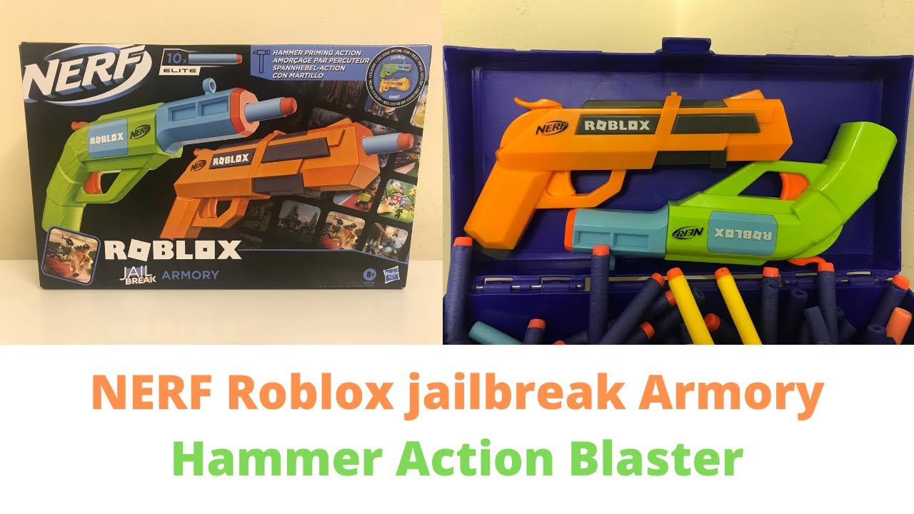 Nerf Dart Gun Roblox Elite Jail Break Armory 2 Pack W/ Digital In