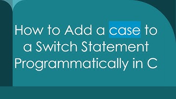How to Add a case to a Switch Statement Programmatically in C