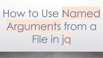 How to Use Named Arguments from a File in jq
