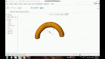 Using the intersect, sweep  Feature in Creo Parametric