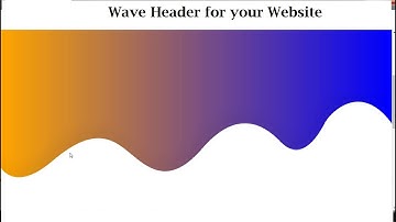 Create wave Header for Your Website Using Html,CSS step by step..