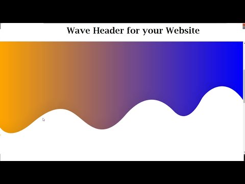Create wave Header for Your Website Using Html,CSS step by step..