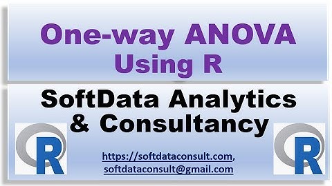 One-way ANOVA Using R