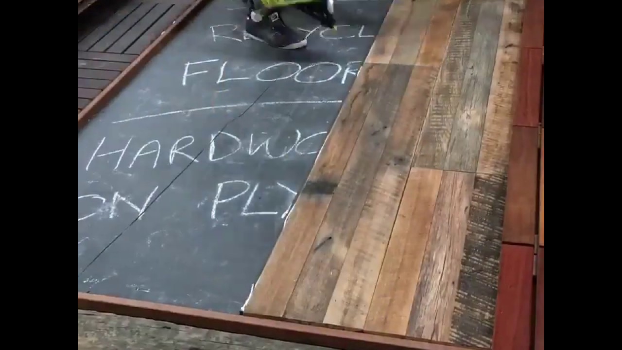 Installing Our Easy Lay Recycled Hardwood Floor Youtube