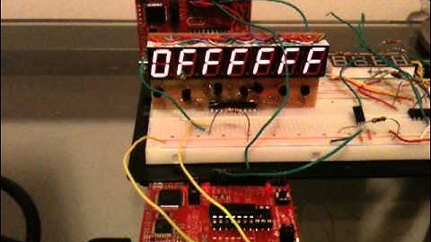 MSP430 LaunchPad as serial to 8 seven segment LED display driver