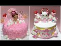 Hello kitty and Doll Princess cake decoration - Trang trí bánh kem Hello kitty và Công chúa búp bê
