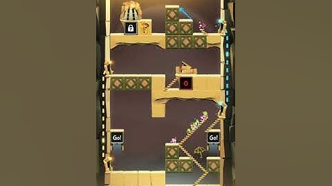 Lemmings. World 14 - Asteroid. Level W 70-7. Walkthrough.