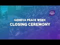 Geneva peace week 2020 closing ceremony