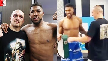 MUST SEE! USYK VISITS ANTHONY JOSHUA BACKSTAGE & GIVES HIM HIS BELTS BACK