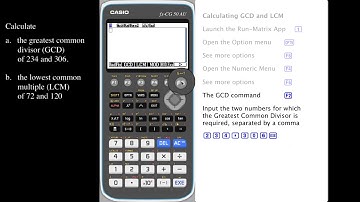 Calculating GCD and LCM on fx-CG50AU