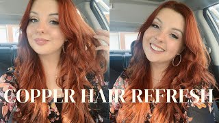 How to Touch Up Roots with Copper Red Hair (my monthly hair dye routine!)