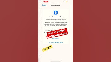 How to Enable Lockdown mode in iPhone iOS device || part 275 || #shortvideo #iphone #ytshorts #yt