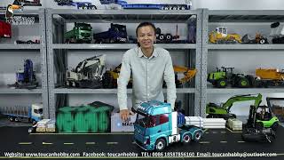 LESU Metal 1/14 Chassis 6*6 Painted Cabin RC Tractor Truck