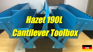 A review of the Hazet 190L Cantilever Toolbox. This is a five-compartment toolbox that cantilevers out when opened. Product 