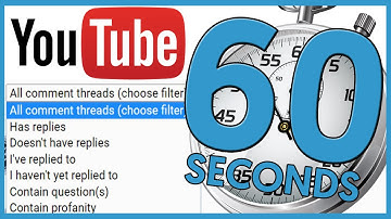 How to Filter and Manage Youtube Comments: Video Creator Tips in 60 seconds.