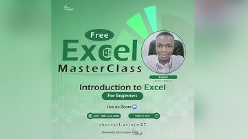 Excel Masterclass live on Zoom Day 1 | Introduction to Excel