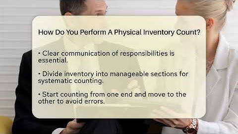 How Do You Perform A Physical Inventory Count? - BusinessGuide360.com