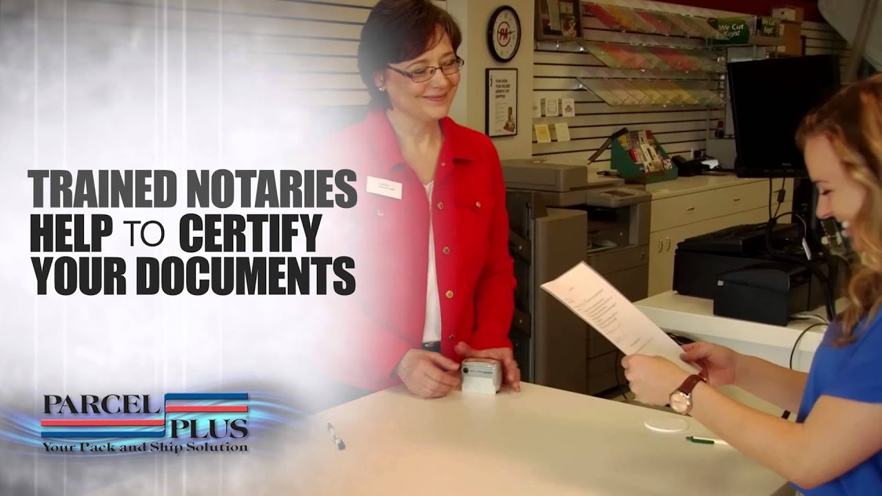 Parcel Plus Notary Public Video