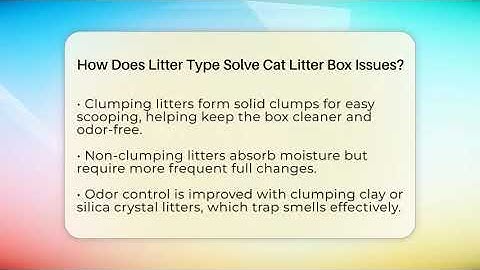 How Does Litter Type Solve Cat Litter Box Issues? - Happy Cat Handbook