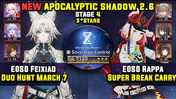 E0 Feixiao Carry & E0 Rappa Super Break (3 Stars) NEW Apocalyptic Shadow 4 Honkai Star Rail 2.6