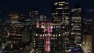 Nighttime view of Boston from the top of the Custom House Tower!