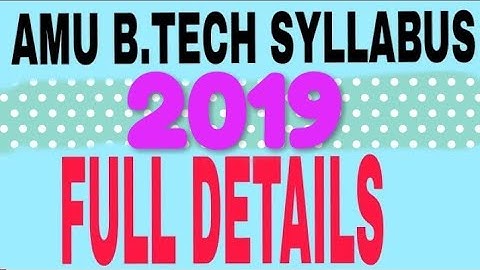 AMU B.TECH ENTRANCE SYLLABUS 2018.         All rounder coach